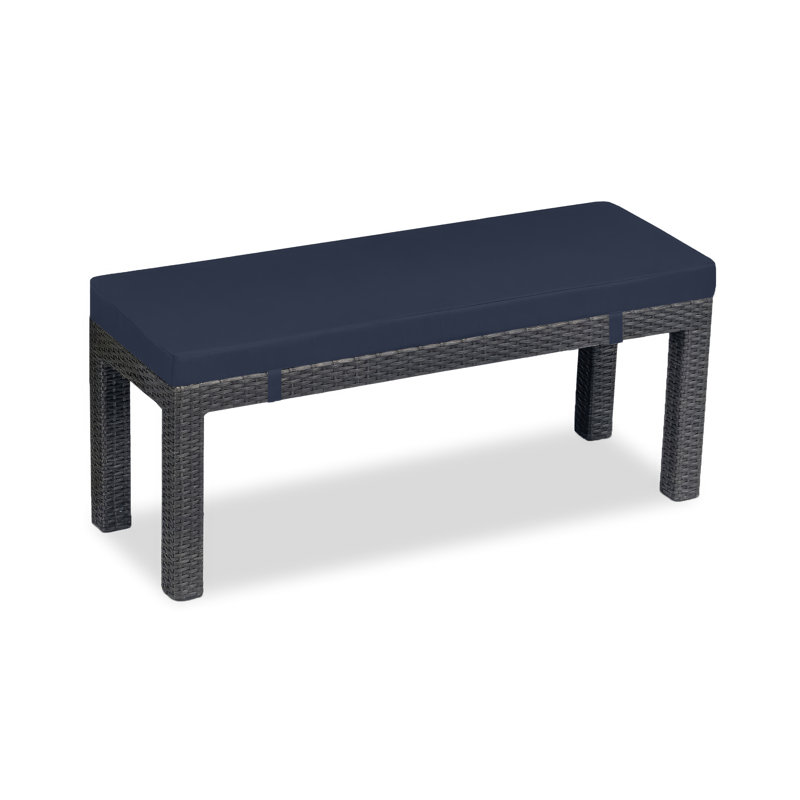 Arden Outdoor Bench, Spectrum Indigo Sunbrella® Plainweave
