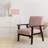 Red Abstract Dot - Upholstered Patterned Accent Arm Chair