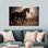 «Elegant Black and White Horses», reproduction d'art sur toile - cadeau pour amoureux des chevaux, toile tendue 1P