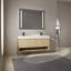 Ensemble de meuble-lavabo de salle de bain avec lavabo simple en résine, ensemble d'armoires de rangement modernes 4 portes, bois massif multicouche