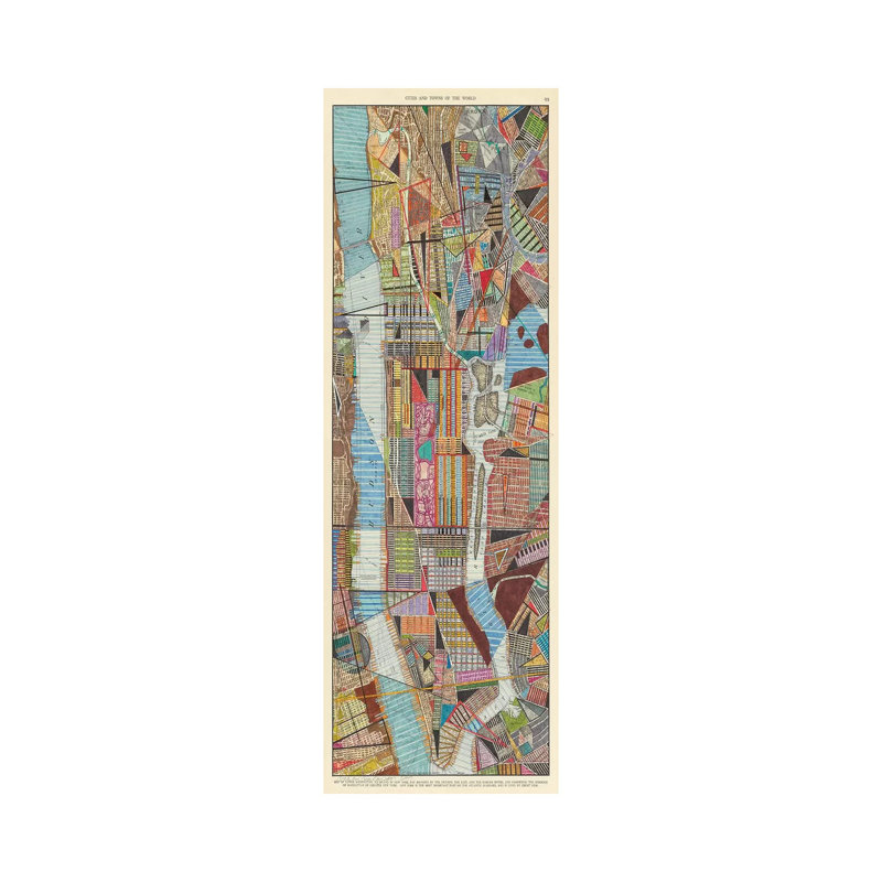 Modern Map Of New York III by Nikki Galapon - Wrapped Canvas Panoramic Print, 91.44cm H x 30.48cm W x 1.91cm D