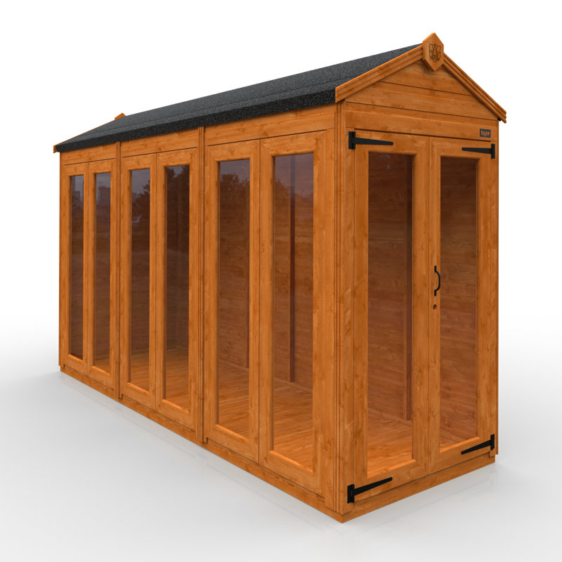 12x4w TigerFlex® Shiplap Apex Full Pane Summerhouse