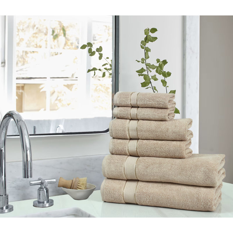 Ensemble de serviettes 6 pièces Iasos, Taupe