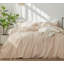 Ensemble de housse de couette légère avec fermeture à glissière 8 attaches 100% coton lavé MooMee-111220337-109236634
