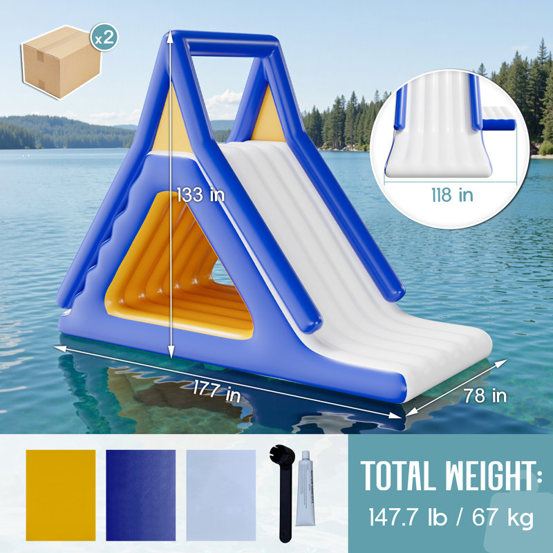 Sht002 - Glissade d'eau gonflable - Mini glissade d'eau - 15 * 10 * 11ft - Tissu en maille de PVC - avec pompe à air électrique