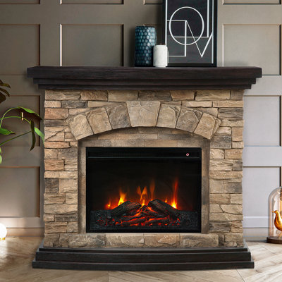 Sabio 45'' W Electric Fireplace & Mantel Package with 4777 BTU