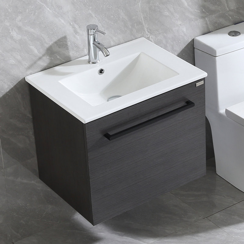 Garron 24'' Single Bathroom Vanity with Ceramic Top