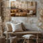 Toile d'une scène intérieure sereine avec un salon confortable avec art mural-661862578