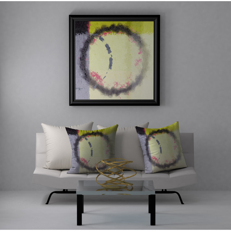 Abstract Feather Reversible Throw Pillow, 18" x 18"