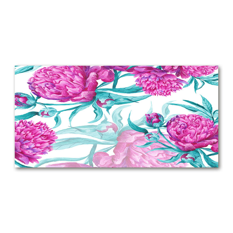 Pink Peonies - Wrapped Canvas Print, Canvas, 50cm H x 100cm W 