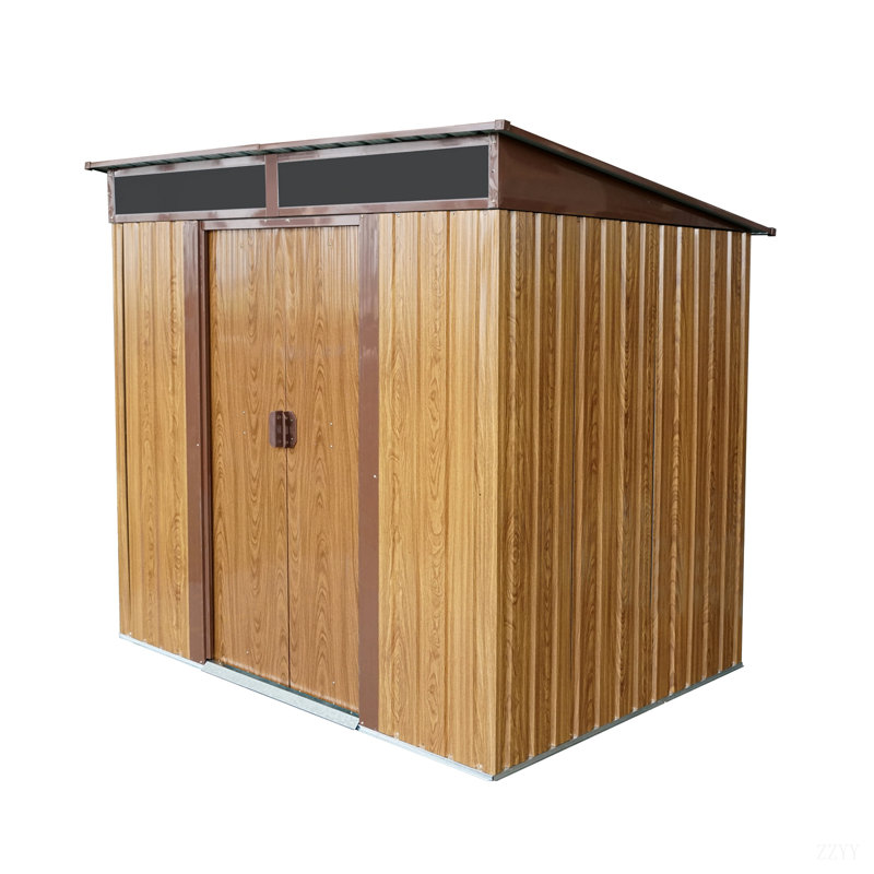 Remise de rangement extérieure en métal 6 pi x 5 pi pour jardin, pelouse