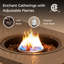 Kirtsey 47" Modern Coffee Table Aluminum Propane Fire Pit-2072132242