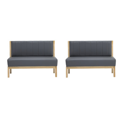 Banc rembourré en similicuir Simple