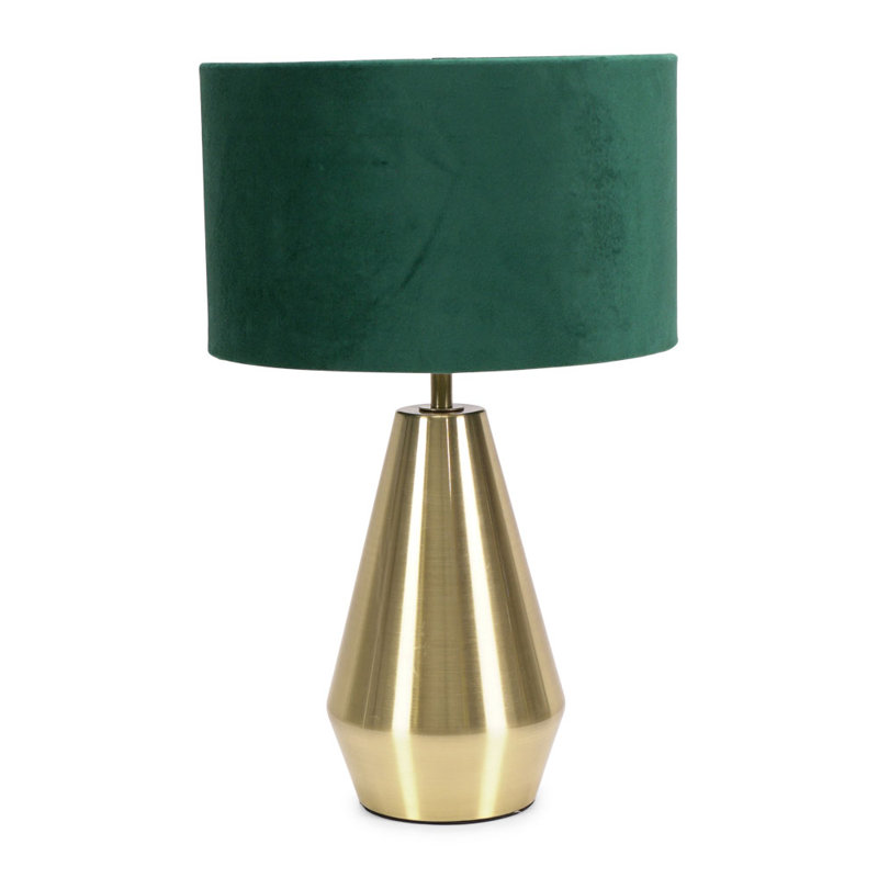 Metal Table Lamp, Navy Blue, Gold, Yes
