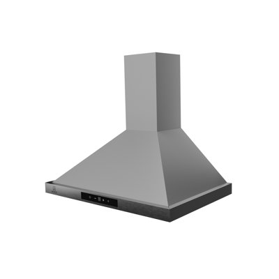 30" Stainless Steel Wall Mounted 450 CFM Convertible Range Hood With Aluminum Filter, 2W Double LED Bulbs And Touch Switch