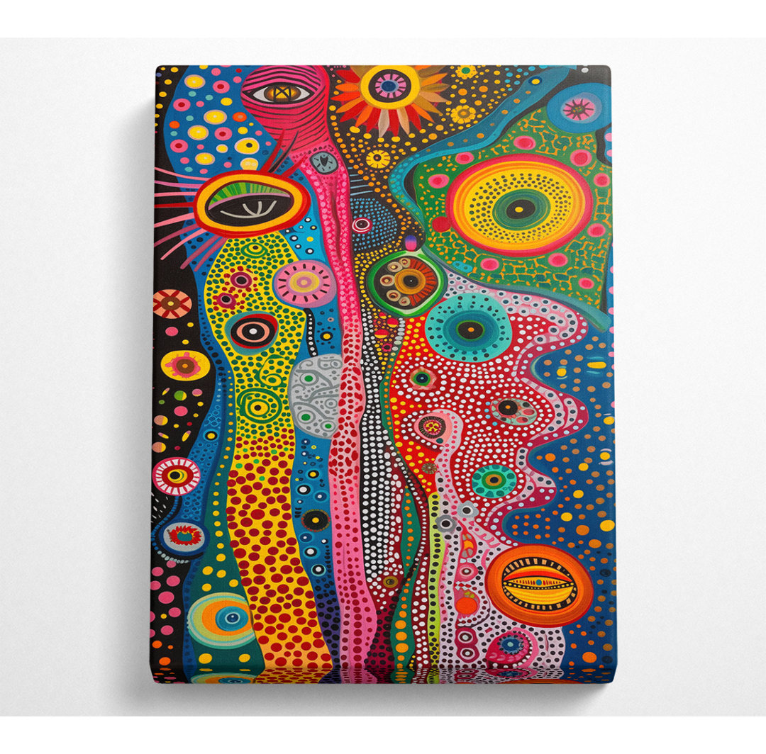 Trippy Pattern - Kunstdrucke auf Leinwand - Wrapped Canvas