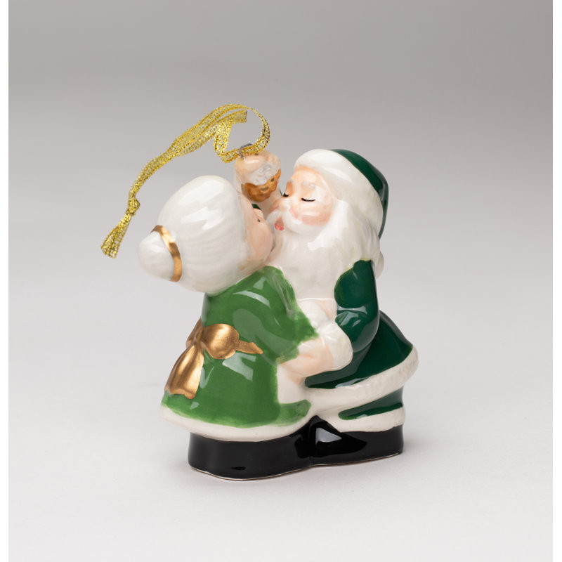 Décoration irlandaise «Père Noël et Père Noël» - H 3 1/2 po 