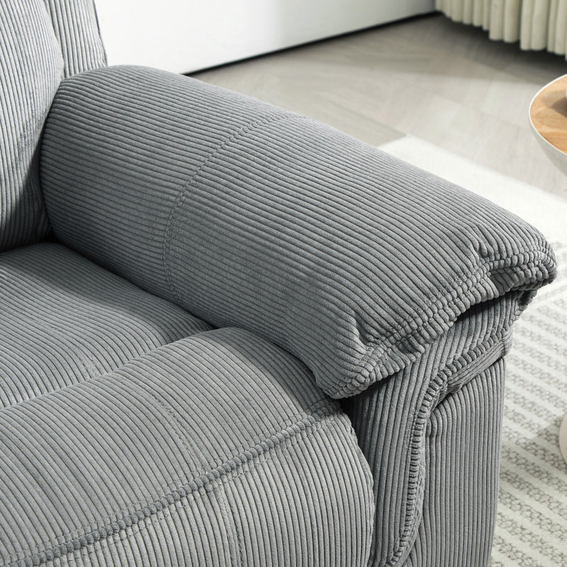 Fauteuil inclinable manuel avec 8 vibrations de massage, poches latérales , Gris
