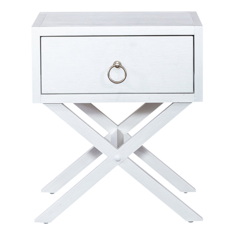 Ballentine End Table with Storage, White