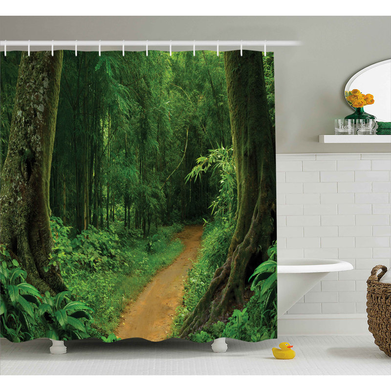 Rideau de douche à conception simple jungle nature call park, l 69 po x L 75 po