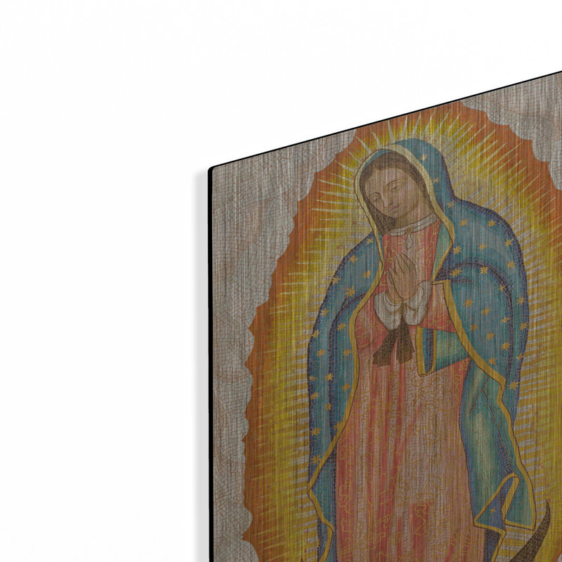 «Our Lady of Guadalupe», art mural en métal, H 16 po x l 12 po