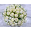 Faux centre de table pivoine ombré blanc / vert: arrangement de vase doré champêtre