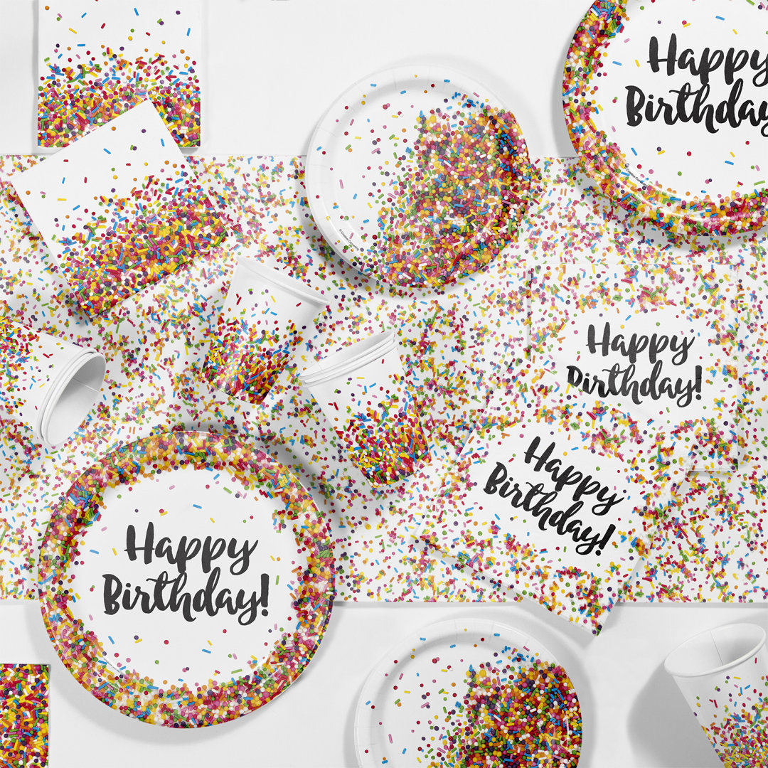 Creative Converting Confetti Sprinkles Birthday Party Supplies Kit, Serves 8 Creative Converting
