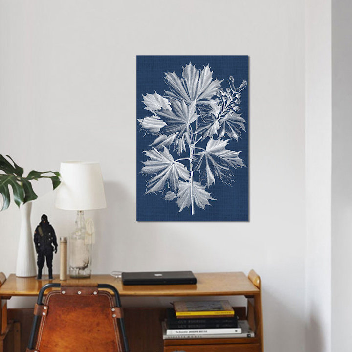 « feuillage thé v », reproduction d’impression sur toile tendue, H 18 po x l 12 po x P 1,5 po, Toile tendue, Pas de tapis