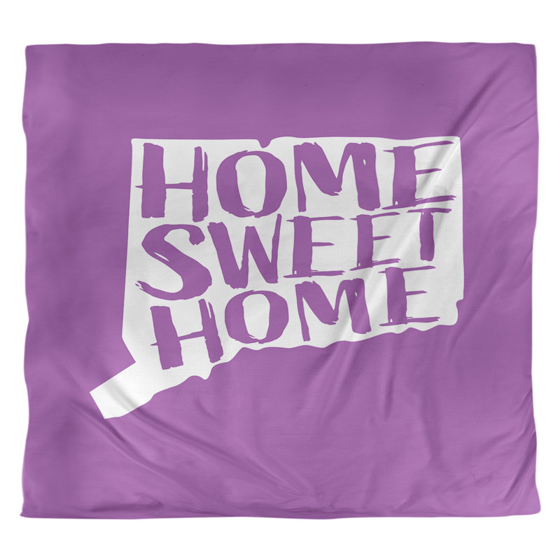 Housse de couette connecticut doux, Housse de couette pour grand lit, Violet, Microfibre