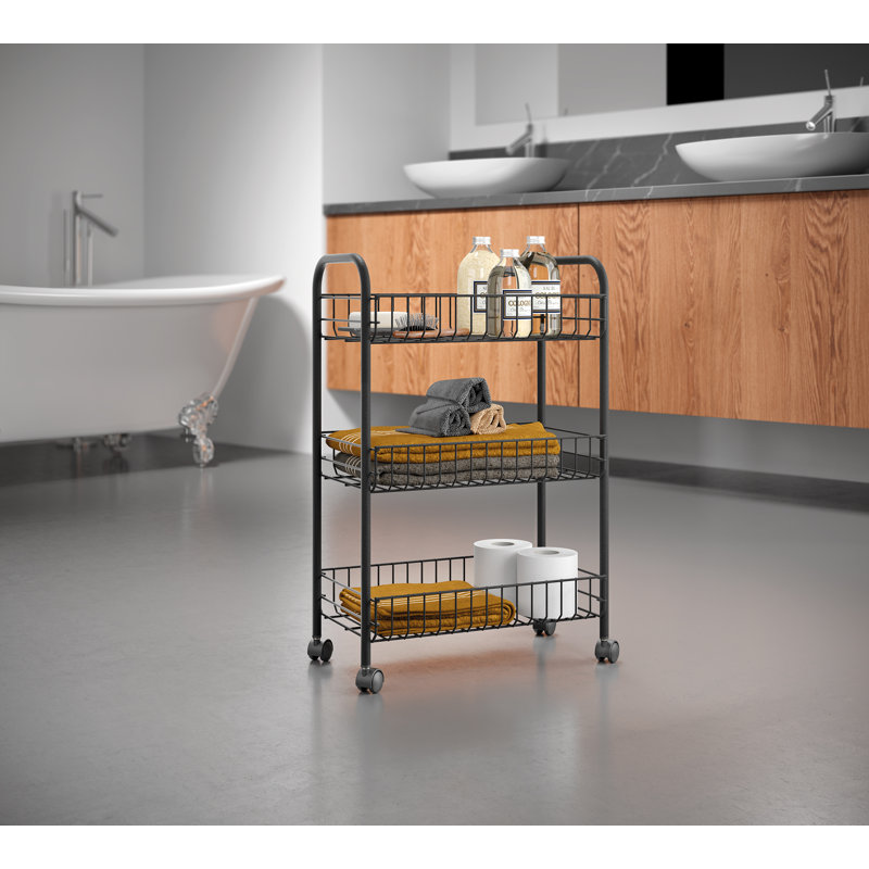 Lugano Lava All-Purpose Trolley With 3 Levels Black