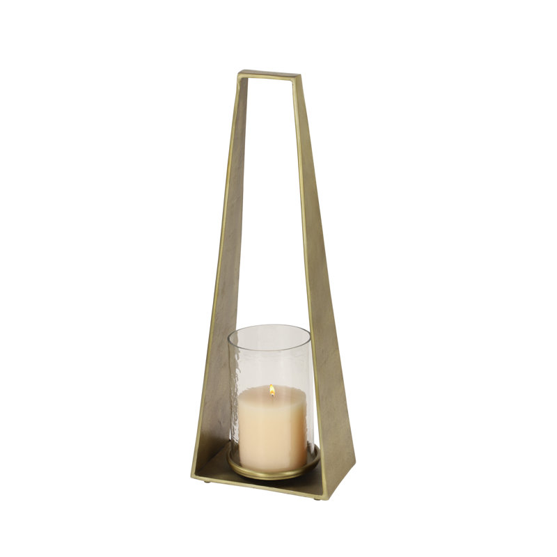 Ouragan de table en métal 23,5 po, H 23,5 po x l 8,5 po x P 5 po, Or