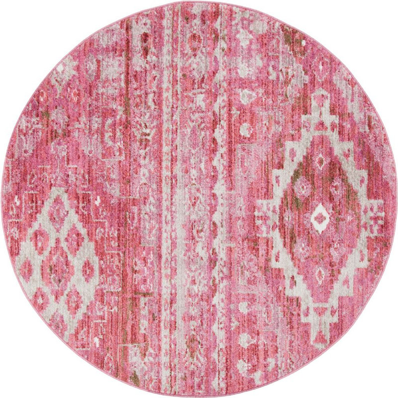 Geometric Indoor Rug, Round 8'