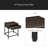19" Brown End Table