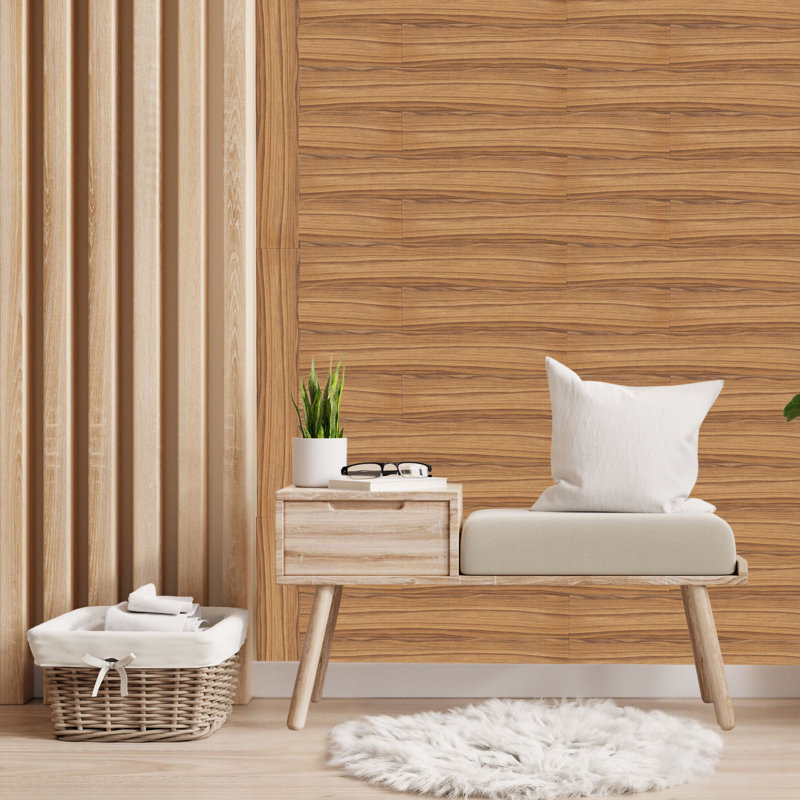 16,7 x 100 cm Wall Paneling in Grey, Oak Faux