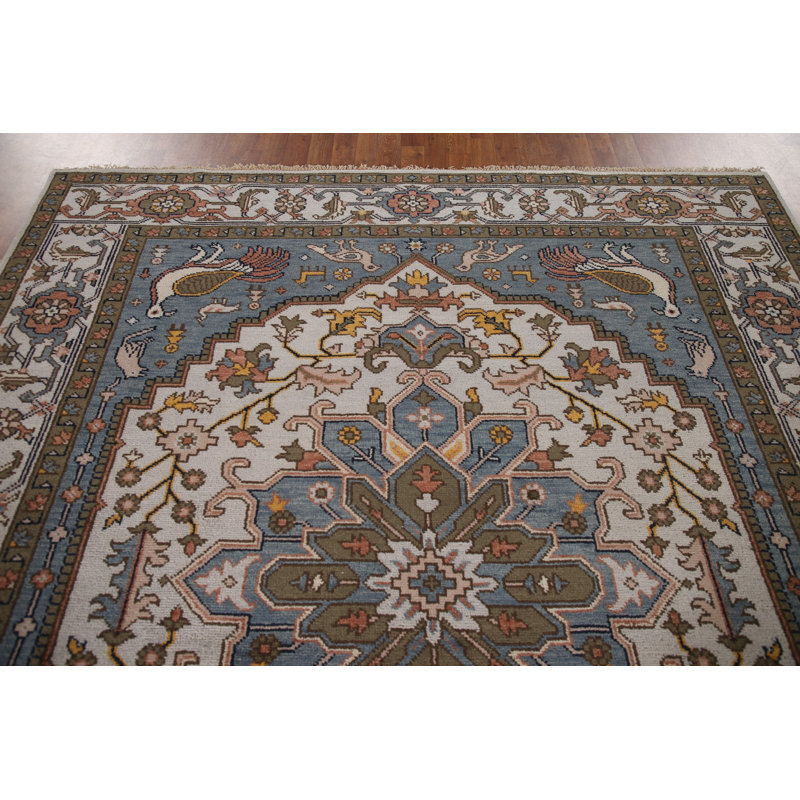 Tapis traditionnel indien à motif animalier 8 x 10