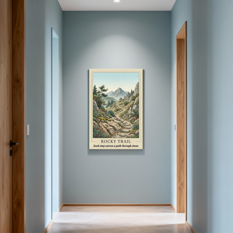 «Landscape & Nature Rocky Trail Mountain Path Nature Landscape», reproduction d'art, H 40 po x l 28 po