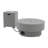 Outdoor Round Steel Fire Pit Table With Hidden Fuel Tank-567640537