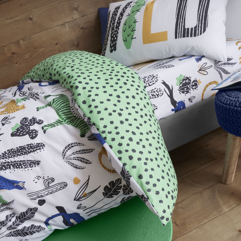 Chanute 100% Cotton Printed Fitted Sheet, Single (3')