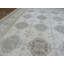Tapis décoratif en laine de conception unique Oushak noué à la main Ivoire 8 pi 11 po x 11 pi 9 po Oushak
