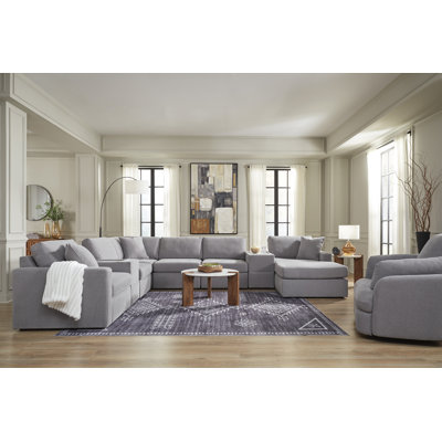 Modmax 3-Piece Sectional Sofa, 2-Piece Sectional Loveseat and Swivel Glider Recliner