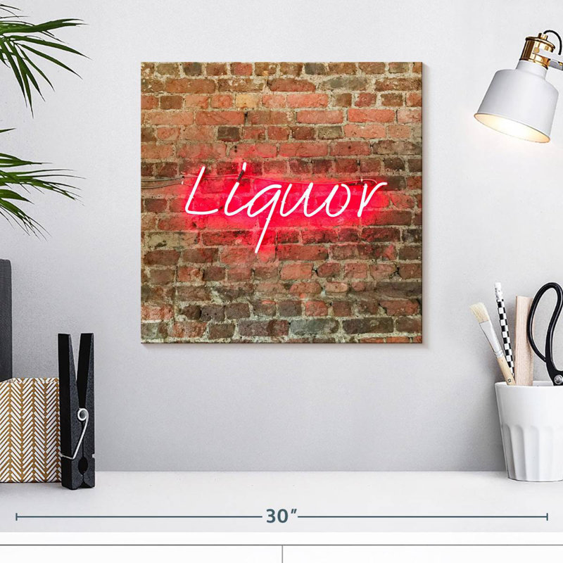 Enseigne néon Tergel Liquor, H 16 po x l 16 po