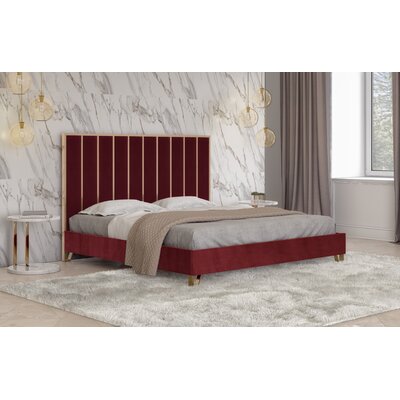 Otterbein King Upholstered Low Profile Platform Bed -  Everly Quinn, B931605AD2104C8FB56A45AEFA0EE133
