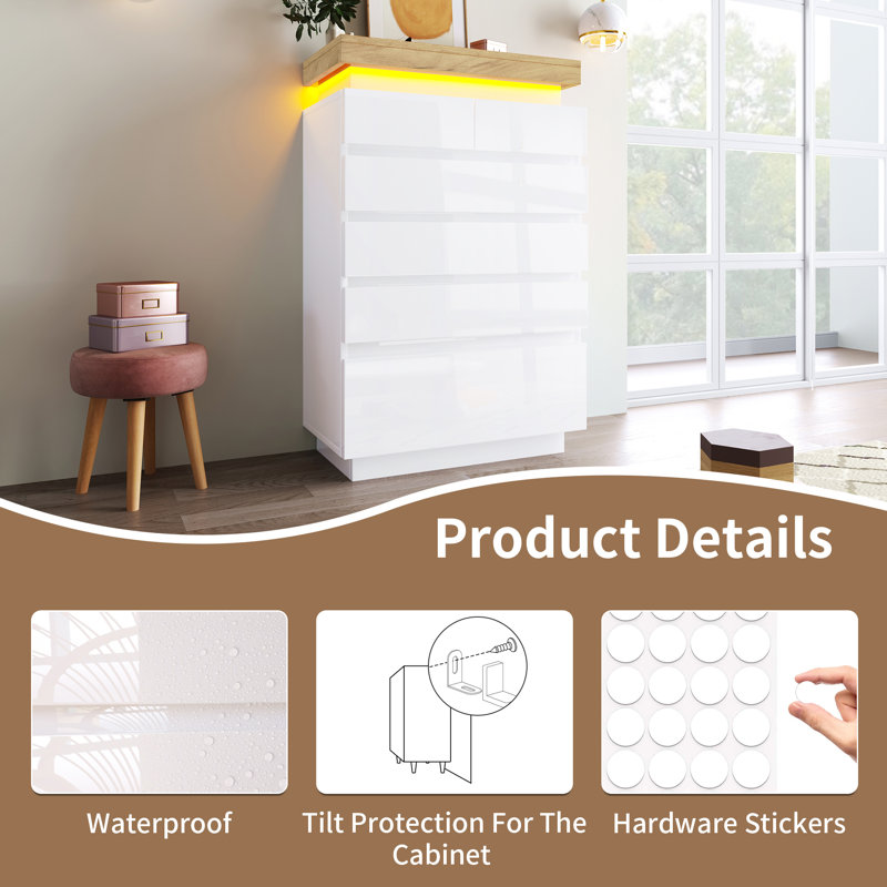 Dariene 73cm W Chest of Drawers