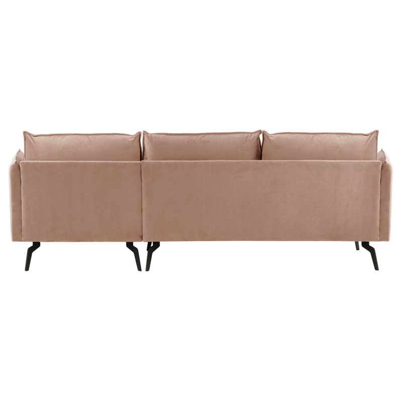 McFetridge 2 Seater Sectional, Right Hand Facing, Pink
