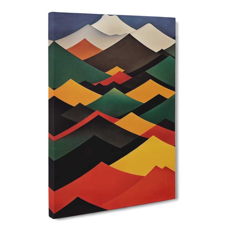 Japanese Mountains Layers - Wrapped Canvas, 76cm H x 50cm W x 3cm D
