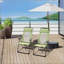 Ensemble de 2 chaises de patio pliantes, chaise longue d'extérieur à dossier réglable, chaise de camping avec appui-tête amovible pour le jardin, la cour et la pelouse-1045725953