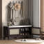 Banc de rangement Velluto Bohemian avec portes en rotin et sièges rembourrés-118666552