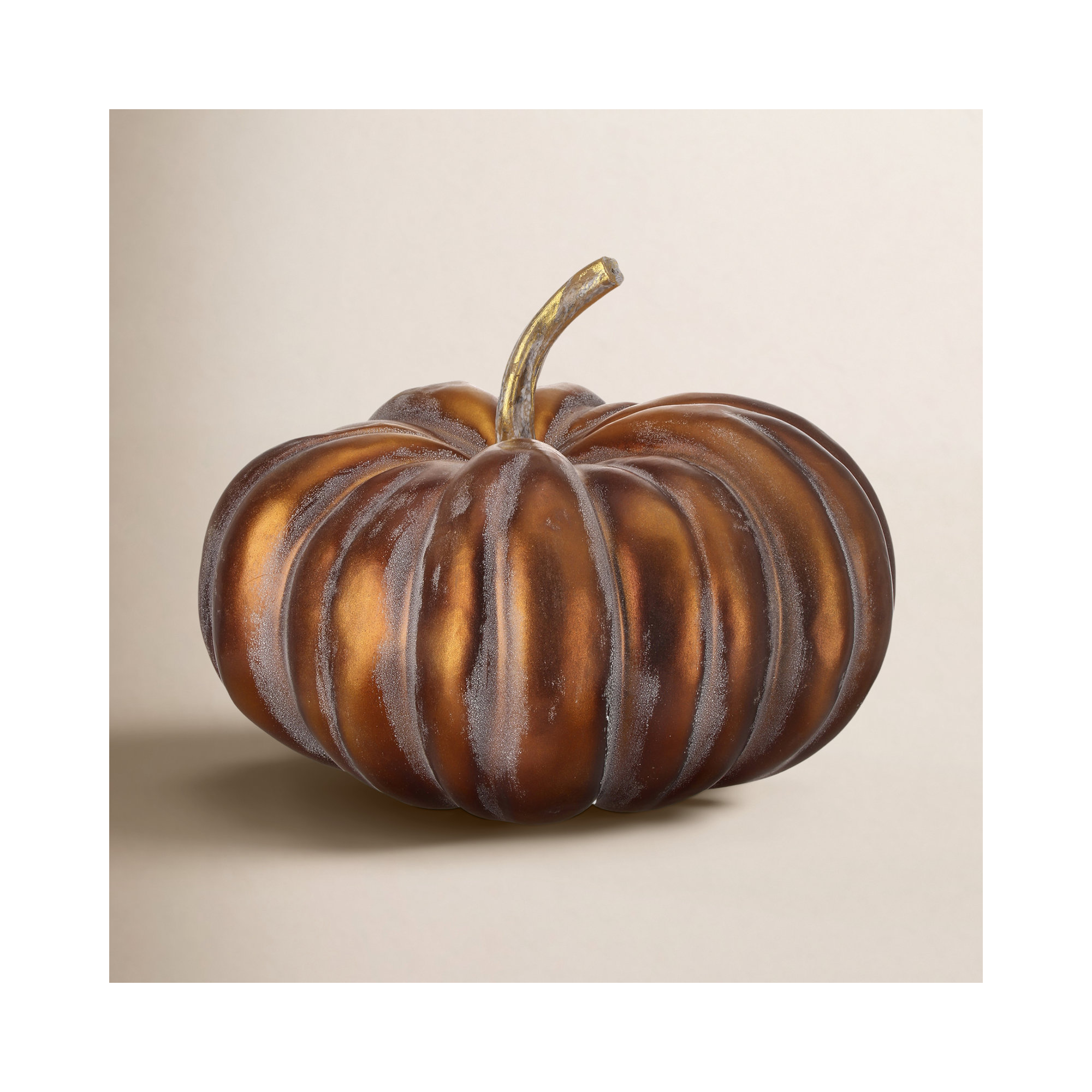 12" Metalic Autumn Latex Pumpkin