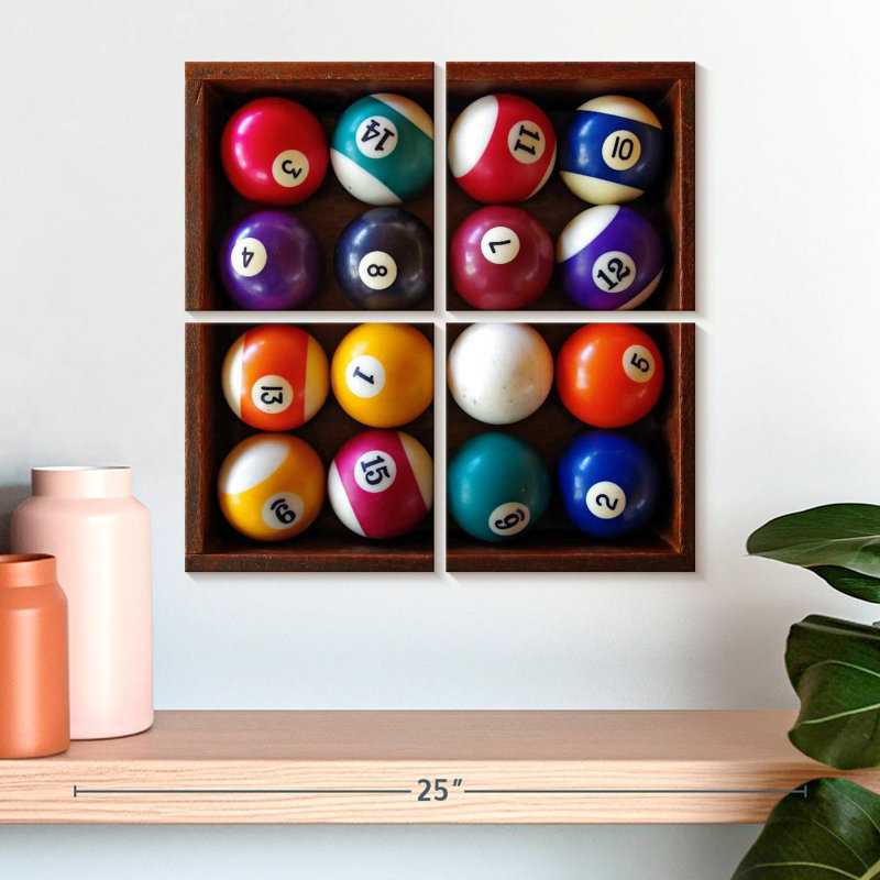 Ensemble de boules de billard Senne, H 18 po x l 18 po