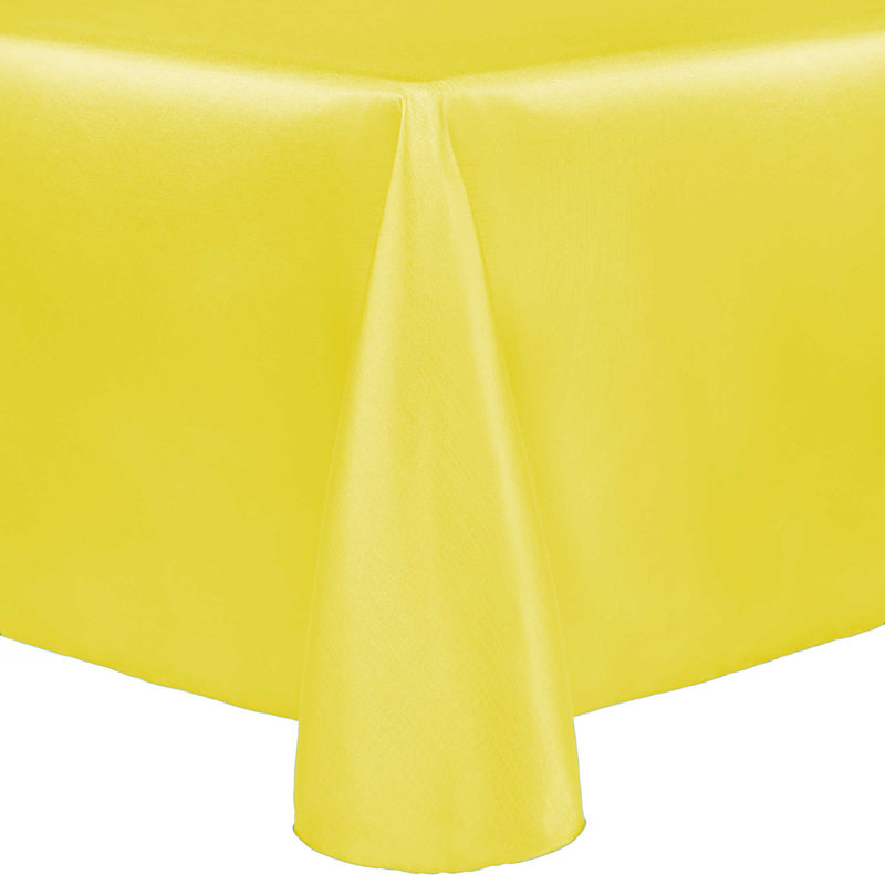 Nappe de couleur unie carrée, 120 po x 120 po, Citron, Paquet de 3